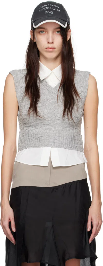 Acne Studios Gray Layered Vest In Grau
