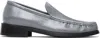 Acne Studios Leather Loafers In Gray