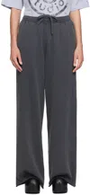 Acne Studios Gray Logo Appliqué Lounge Pants In Aam Ocean Blue