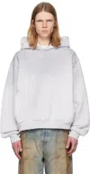 Acne Studios Melange Hoodie Logo Ci0159co R 92h In Gray