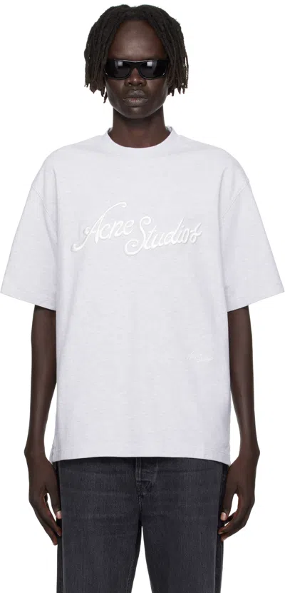 ACNE STUDIOS GRAY LOGO T-SHIRT