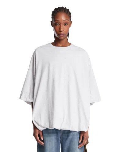 Acne Studios Gray Logo T-shirt In White