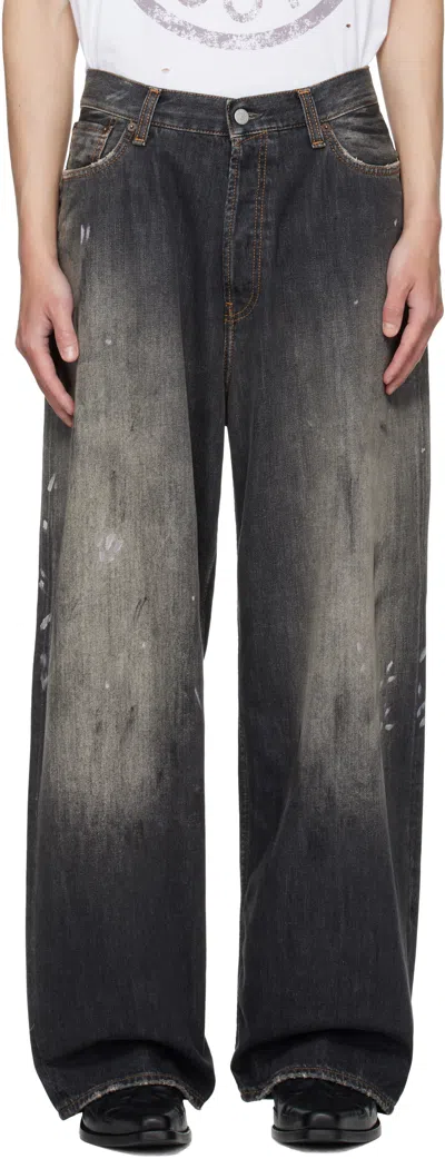 Acne Studios Gray Loose Fit 2023 Jeans In Black