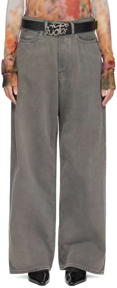 Acne Studios Gray Loose-fit Jeans In Aa2 Anthracite Grey