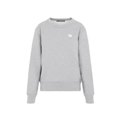 Acne Studios Gray Melange Cotton Sweatshirt In Grey