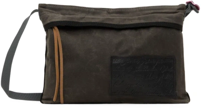Acne Studios Gray Mini Canvas Bag In Ama Grey/black