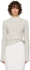 Acne Studios Gray Mock Neck Sweater In Pale Grey