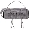 Acne Studios Gray Multipocket Suede Shoulder Bag In Aaa Cold Grey