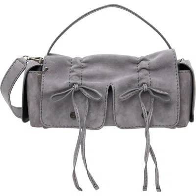 Acne Studios Gray Multipocket Suede Shoulder Bag In Aaa Cold Grey