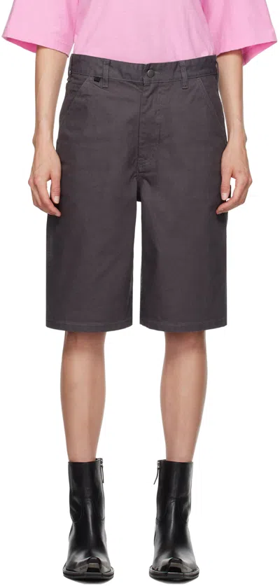 Acne Studios Gray Organic Cotton Shorts In Aa3 Dark Grey