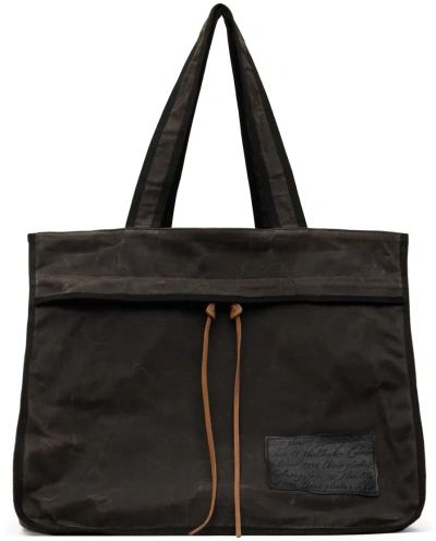 Acne Studios Gray Patch Tote In Ama Grey/black