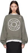 Acne Studios Gray Printed Logo Sweatshirt