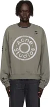 Acne Studios Gray Printed Logo Sweatshirt In Gray