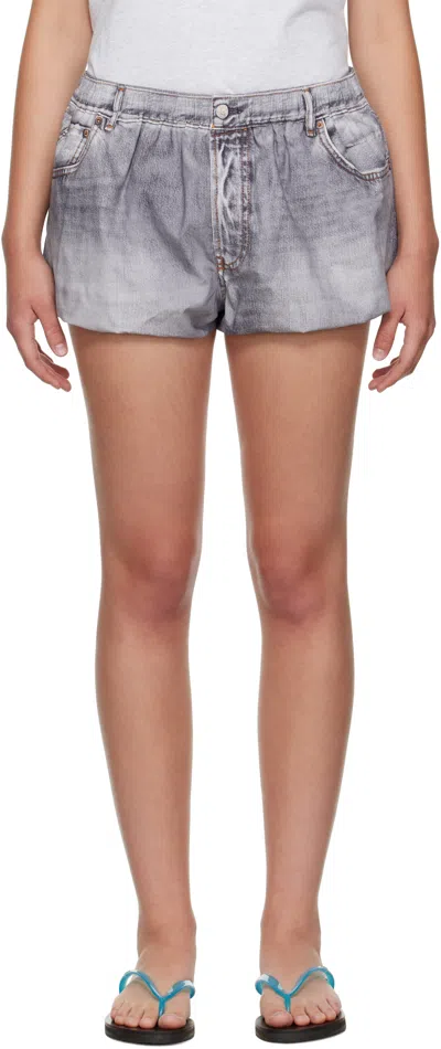 Acne Studios Gray Printed Shorts