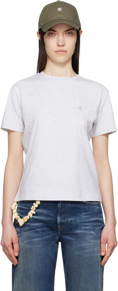 Acne Studios Gray Regular Fit T-shirt In 92h Pale Grey Melang