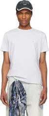 Acne Studios Crew Neck Cotton T-shirt In 92h Pale Grey Melang