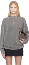 Acne Studios Gray Relaxed Fit T-shirt In Bm0 Faded Black