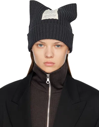 Acne Studios Gray Ribbed Beanie