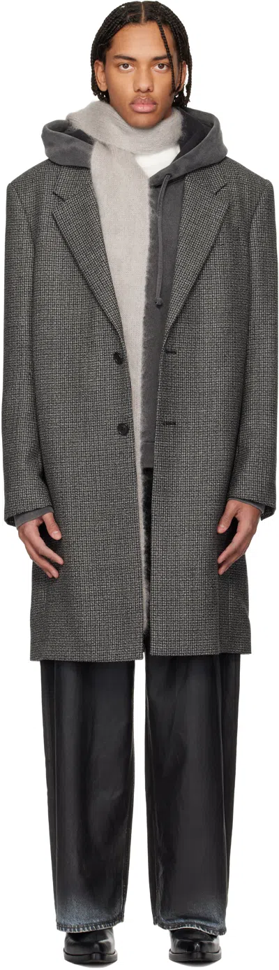 Acne Studios Gray Single-breasted Wool Coat