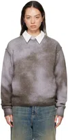 Acne Studios Gray Sprayed Sweater In Aa2 Anthracite Grey