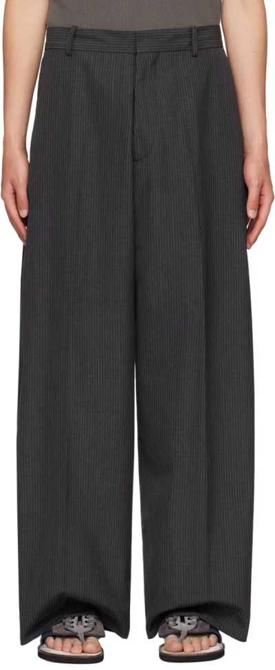 Acne Studios Grey Tailored Trousers In Aa2 Anthracite Grey