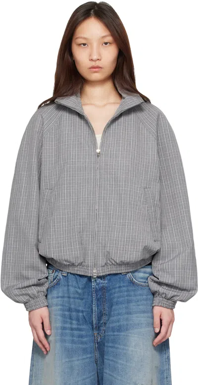 Acne Studios Gray Technical Check Jacket