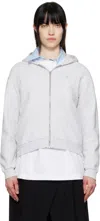 Acne Studios Organic Cotton Hoodie In 92h Pale Grey Melang