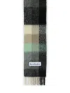 Acne Studios Green Alpaca Blend Scarf Women In Black