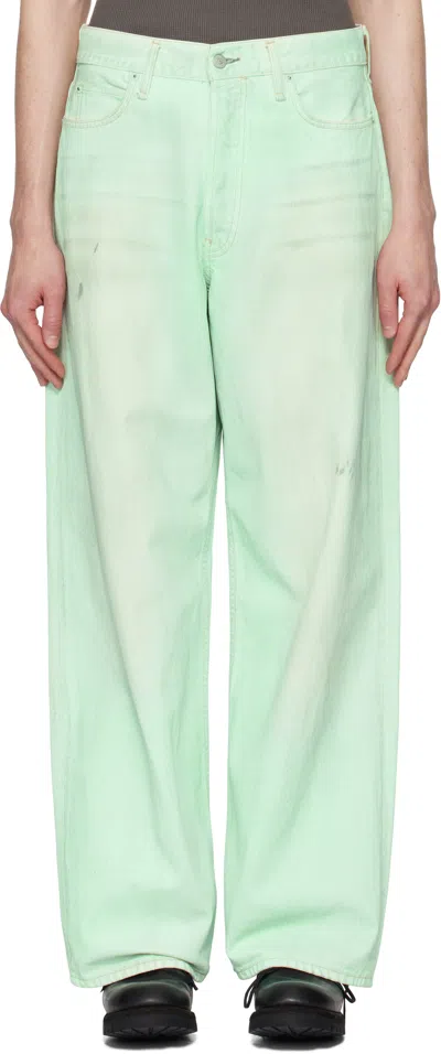 Acne Studios Green Baggy Fit 1981m Jeans In Ab9 Mint Green