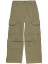 Acne Studios Men Wide-leg Cotton Trousers In Gray