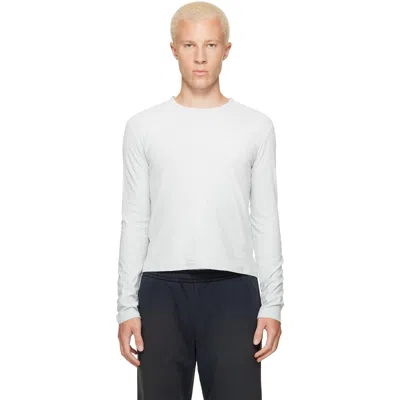 Acne Studios Green Distressed Logo T-shirt In White