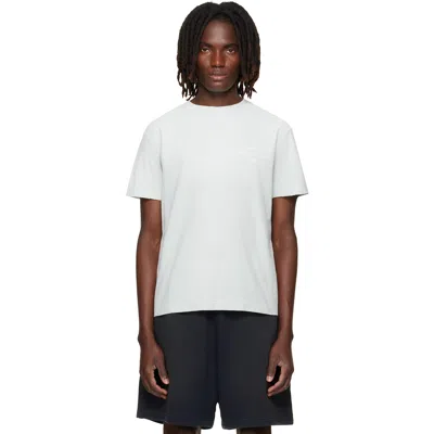 Acne Studios Green Distressed Logo T-shirt In Black