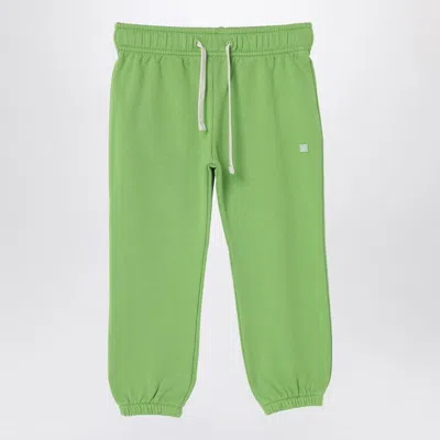 ACNE STUDIOS GREEN JOGGING TROUSERS WITH SMALL LOGO PATCH