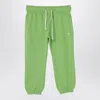 Acne Studios Green Jogging Trousers With Small Logo Patch In Green