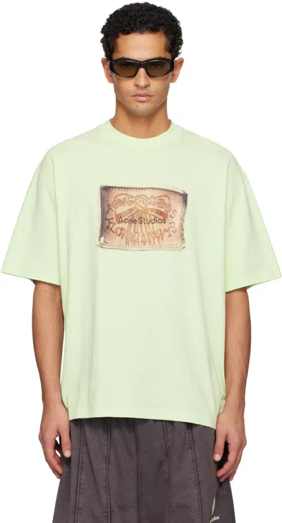ACNE STUDIOS GREEN LOGO T-SHIRT