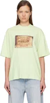Acne Studios Green Logo T-shirt In Green