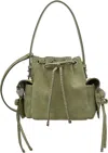 Acne Studios Green Multipocket Mini Bucket Bag