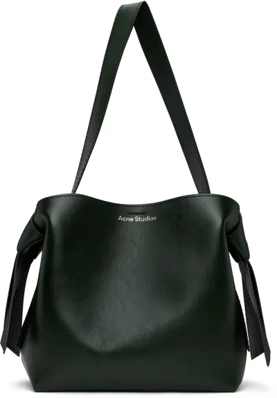 Acne Studios Green Musubi Midi Shoulder Bag In Black