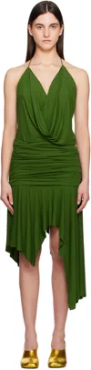 Acne Studios Women's Dikata Strap Dress In Aax Dark Green