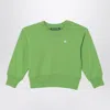 Acne Studios Green Sweatshirt With Small Logo Patch In Green