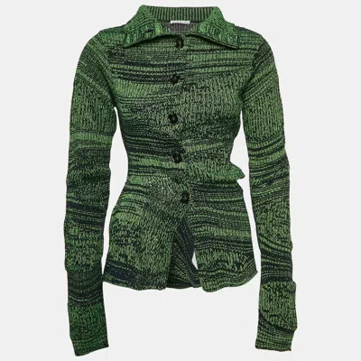 Pre-owned Acne Studios Green Wool Blend Knit Buttoned Cardigan S
