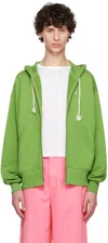 ACNE STUDIOS GREEN ZIP HOODIE