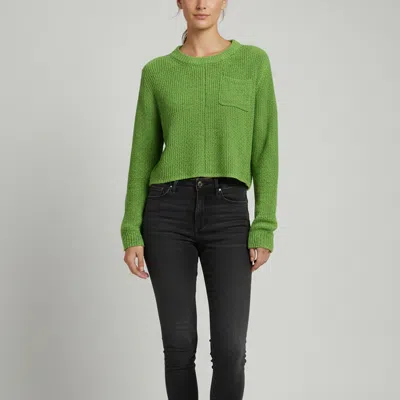 Pre-owned Acne Studios Green/black Rib Knit Cropped Sweater L