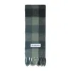 Acne Studios Checkered Alpaca-wool Blend Scarf In Gray