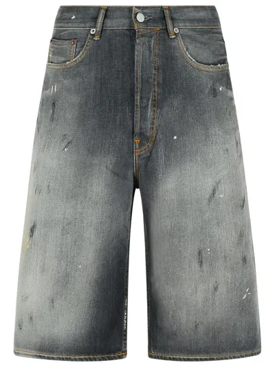 Acne Studios Grey Denim Bermuda Shorts Men In Blue