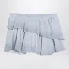 Acne Studios Mini Skirt With Ruffled Asymmetric Hem In Blue