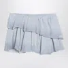 Acne Studios Mini Skirt With Ruffled Asymmetric Hem In Gray