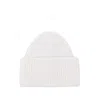 Acne Studios Large Face Logo Beanie Grey In White