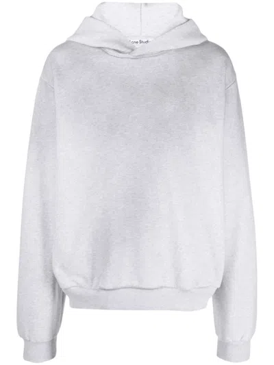 Acne Studios Gray Printed Logo Hoodie In 92h Pale Grey Melang