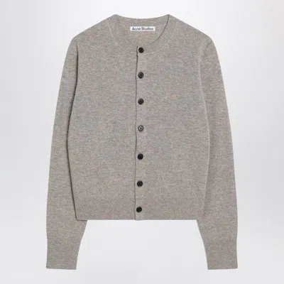 ACNE STUDIOS ACNE STUDIOS  GREY MELANGE YAK WOOL CARDIGAN